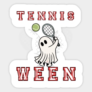 Tennis Ghost Halloween Sticker